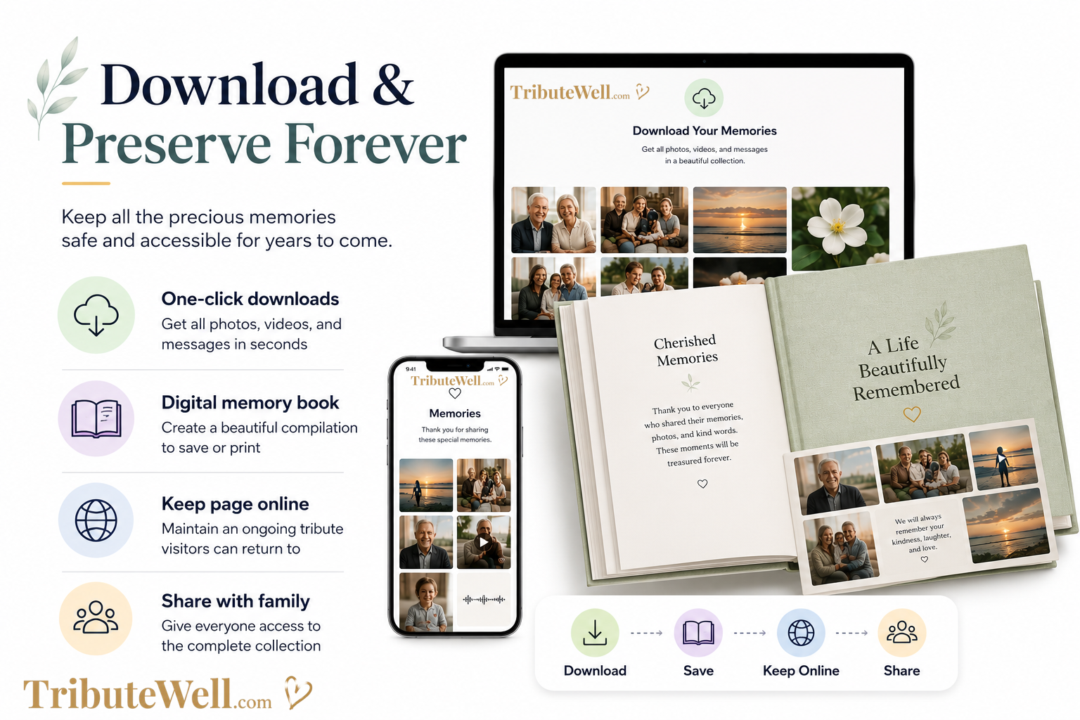 Download and Preserve tribute memorial